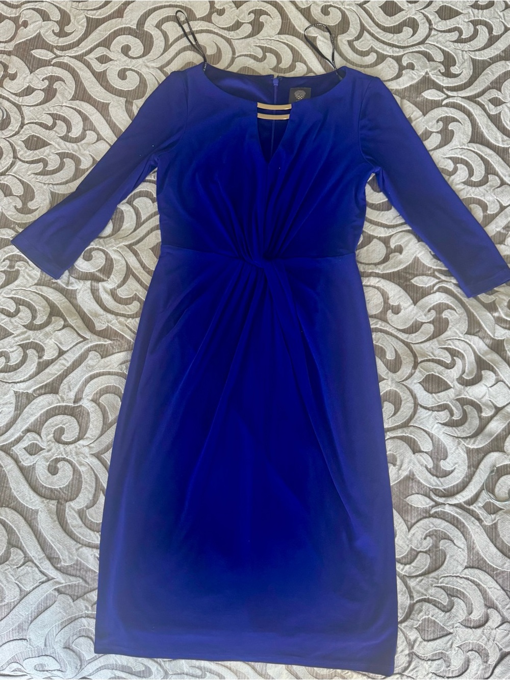 Vince Camuto - Blue-ish/Purple Twist-Front Dress